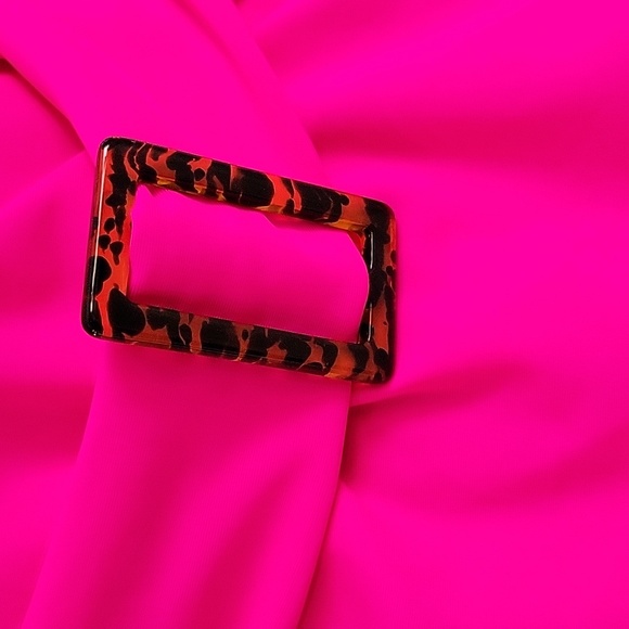 Pink Tummy Control Swimsuits with Cut Out Ruffles and Strap at Waist Size XXL - Picture 10 of 16